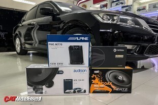 ACCORD G9 ชุดลำโพคู่หน้า Audison + คู่หลัง Hertz +BASS ALPINE +DSP RAINBOW 003